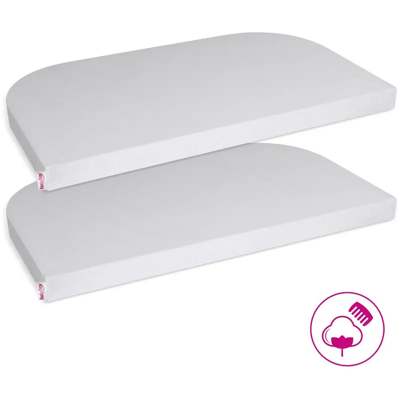 Babybay® Soft Grey Jersey Cover Deluxe Sheet 2-Pack Original 1