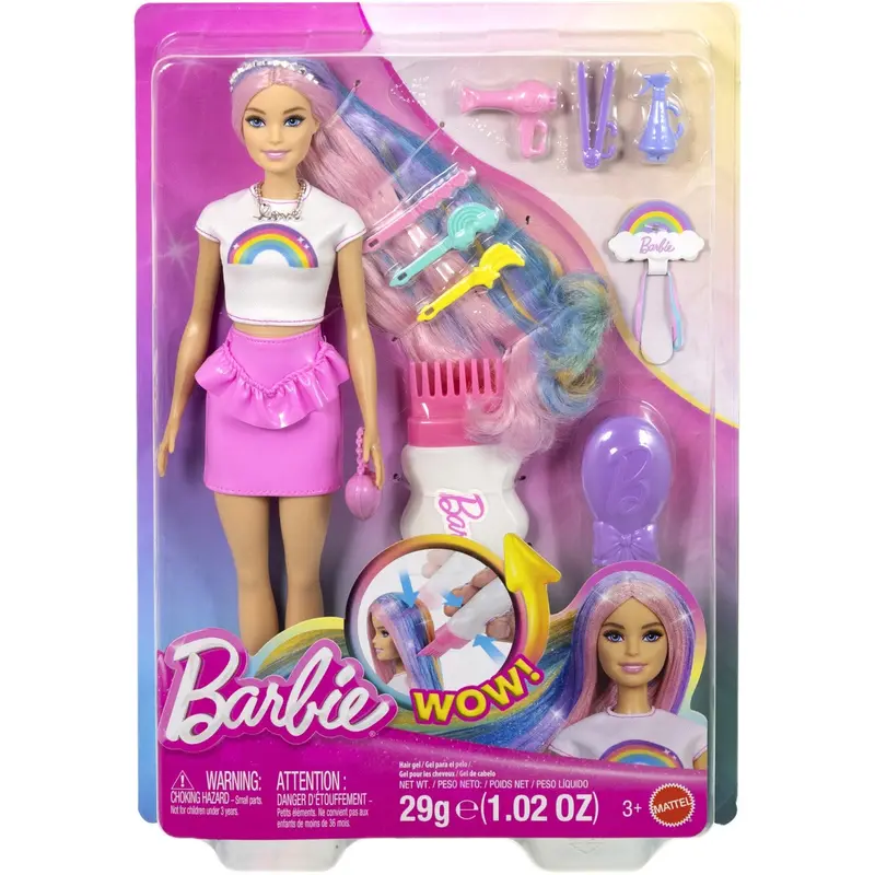 Barbie® Rainbow Sparkle Hair Play Doll 1