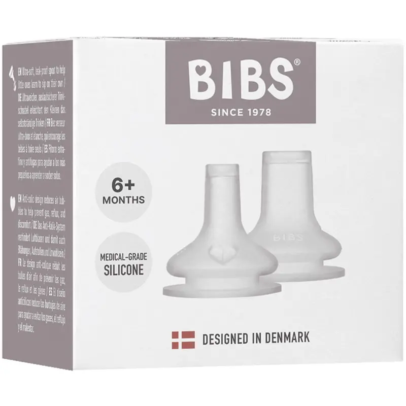 Bibs Baby Bottle Spout Silicone 2-Pack 1