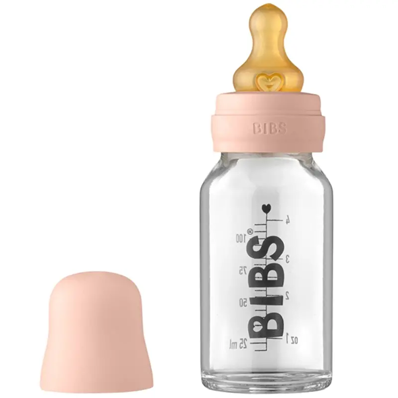 Bibs Baby Glass Bottle Complete Set Blush 110 Ml 1