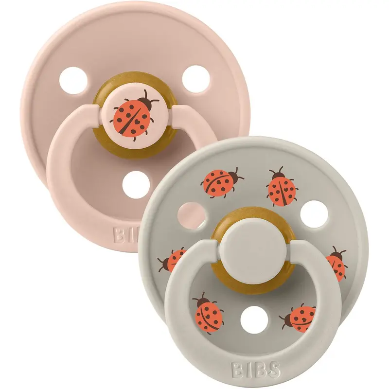Bibs Blush Mix Pacifier Studio Colour Ladybug Latex 2-Pack 1