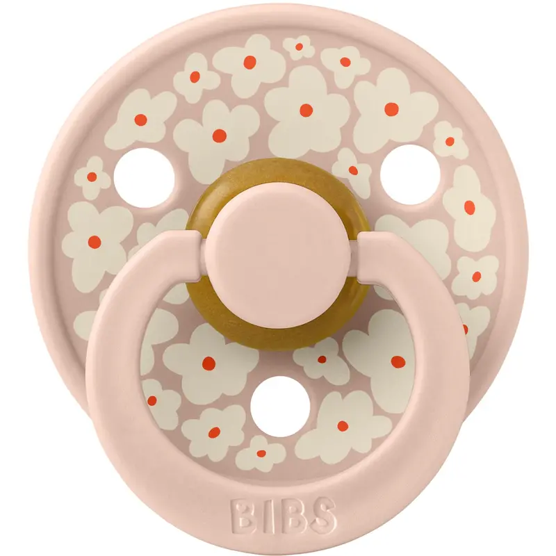 Bibs Blush Pacifier & Clip Gift Set Jasmine Field Latex 2
