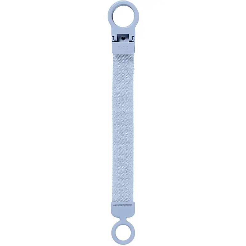 Bibs Dusty Blue Pacifier Clip Loop 1
