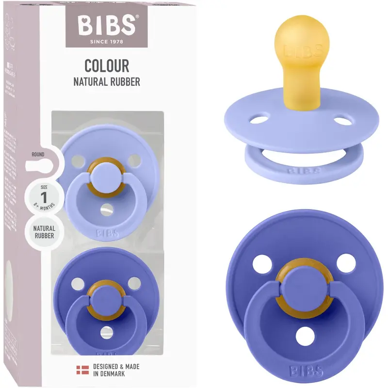 Bibs Hush/Grape Pacifier Colour 2-Pack Latex 1
