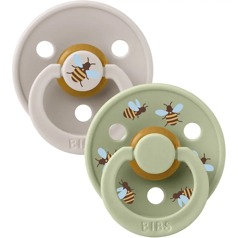 Bibs Mushroom Mix Pacifier Studio Colour Bumblebee Latex 2-Pack 1