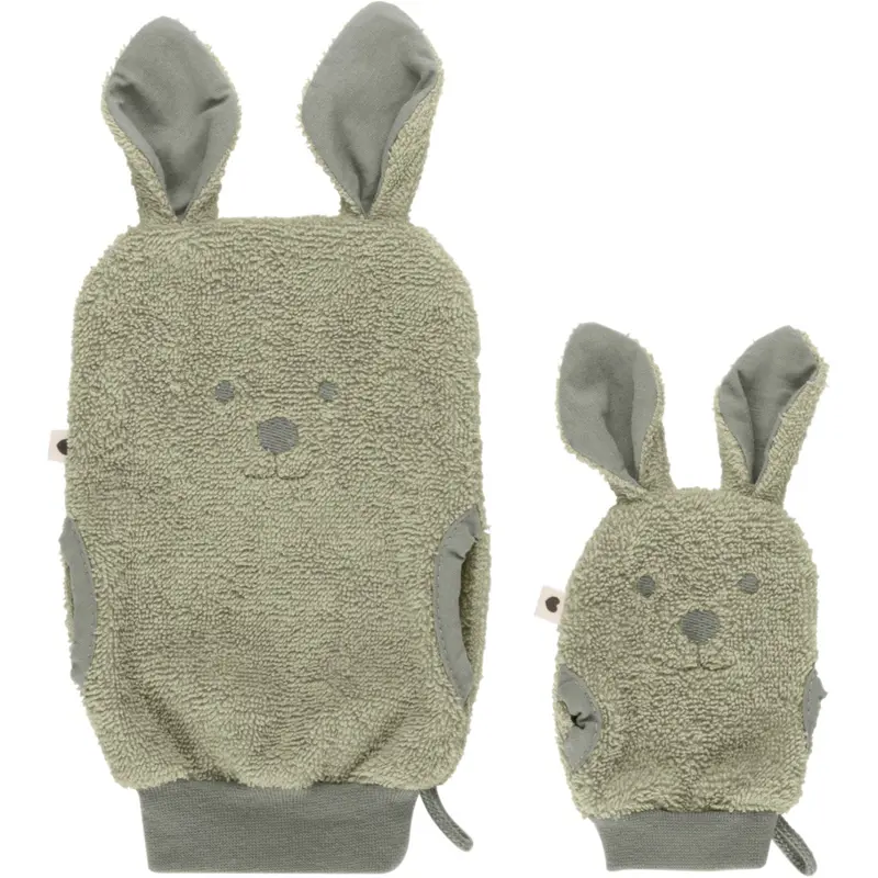 Bibs Sage 2-Pack Kangaroo Wash Cloth 1