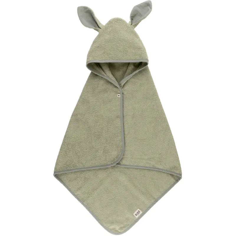 Bibs Sage Kangaroo Hoodie Towel Baby 1