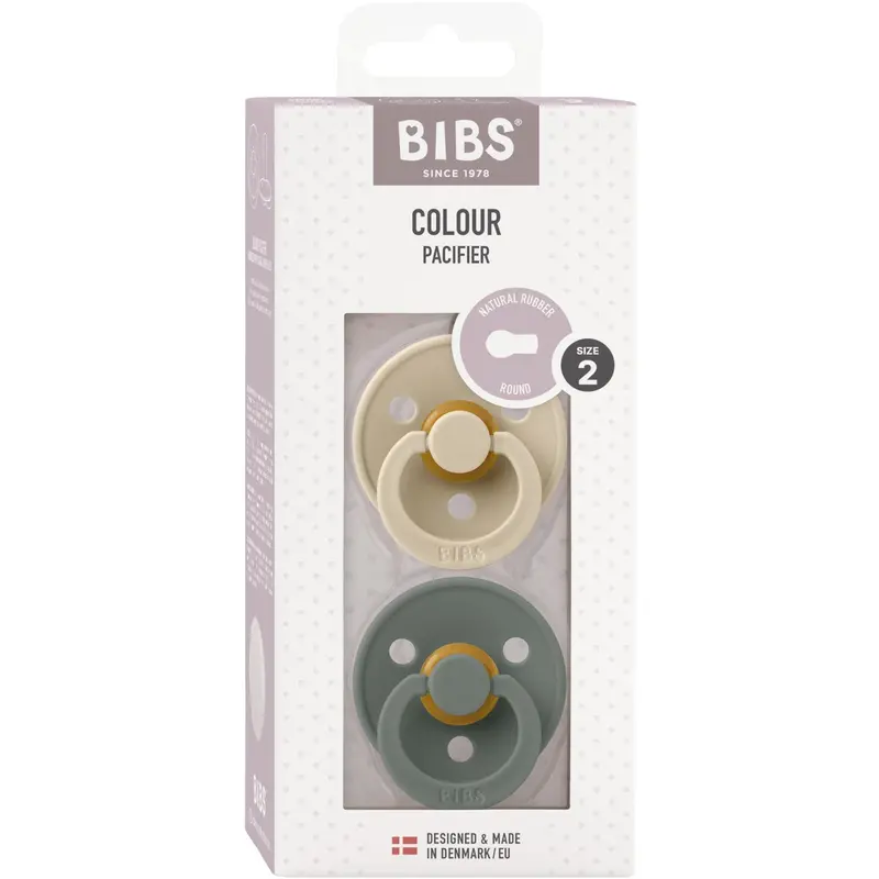 Bibs Vanilla/Pine Pacifier Colour 2-Pack Latex 1