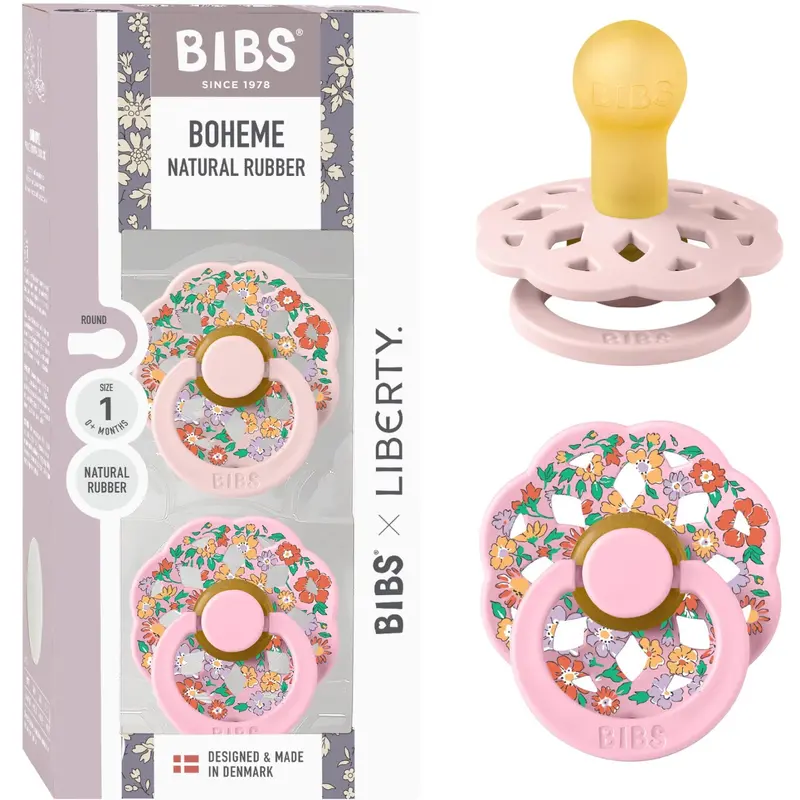 Bibs X Liberty Blossom Mix Pacifier Boheme 2-Pack Oscar Meadow Latex 1