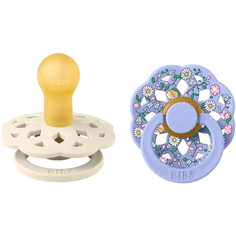 Bibs X Liberty Ivory Mix Pacifier Boheme 2-Pack Chloe Meadow Latex 2