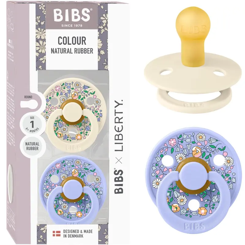 Bibs X Liberty Ivory Mix Pacifier Colour 2-Pack Chloe Meadow Latex 1