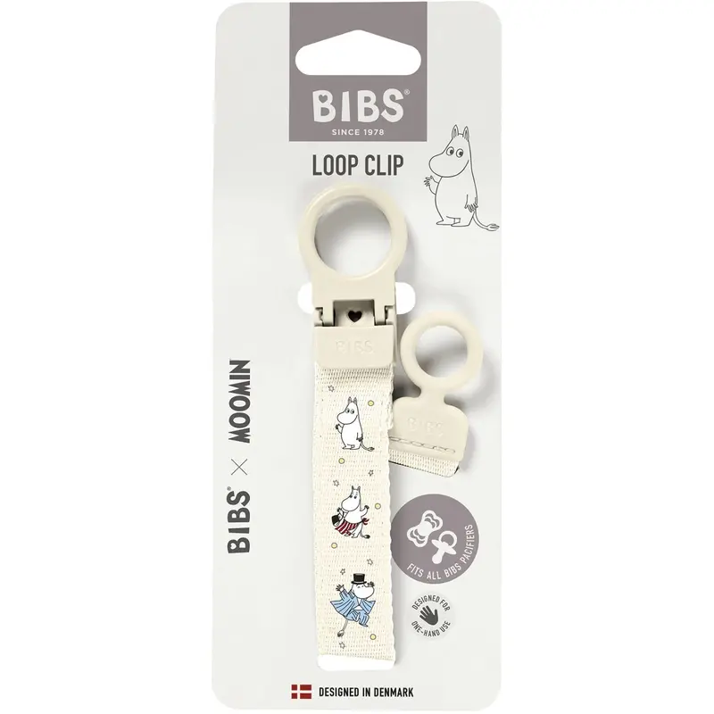 Bibs X Moomin Ivory Pacifier Clip Loop 1