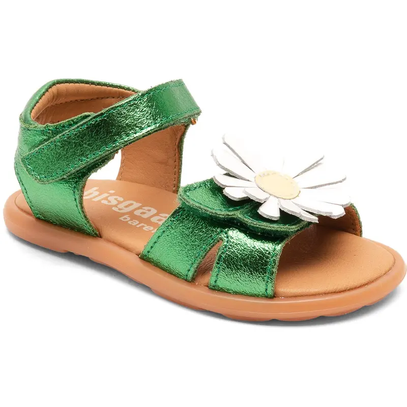 Bisgaard Green Metallic Barefoot Oya Sandal 1