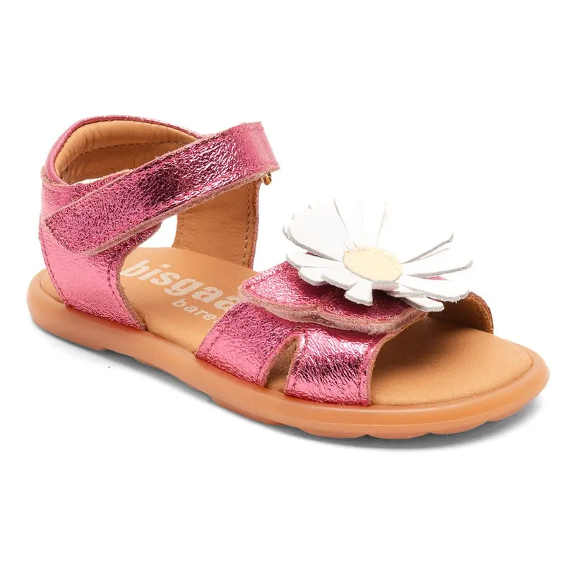 Bisgaard Pink Metallic Barefoot Oya Sandal 1