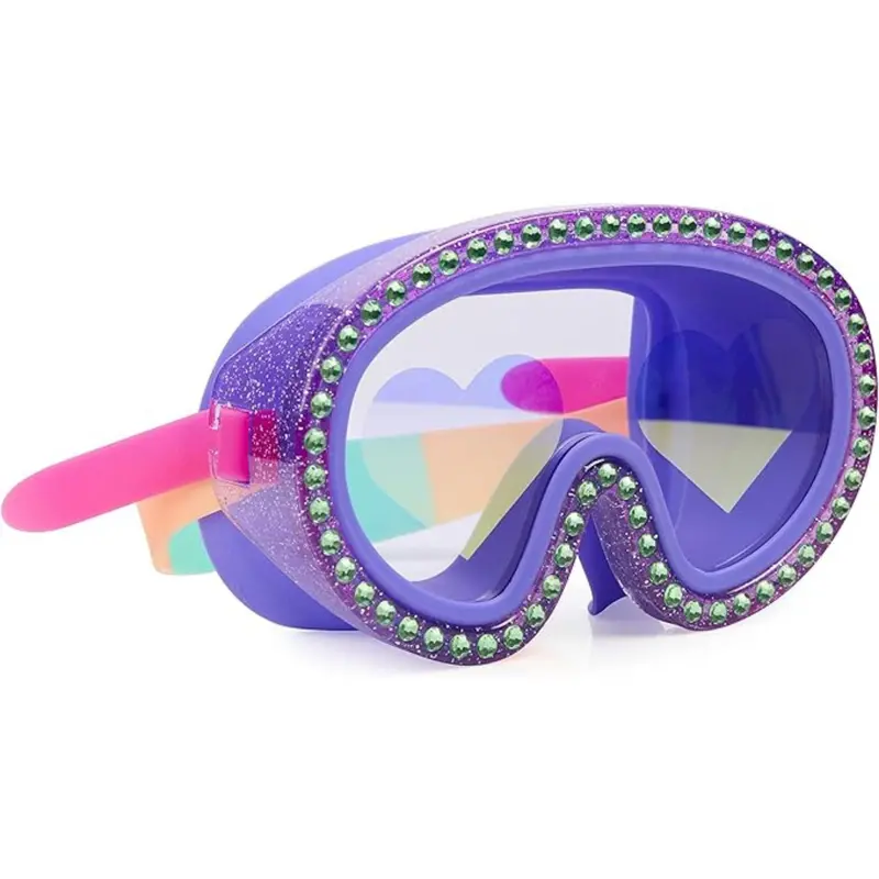 Bling2o Swimming Mask Glitter Heart Raspberry 1