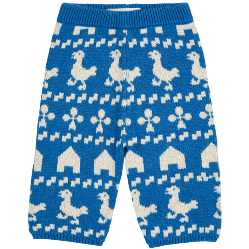 Bobo Choses Blue Farm All Over Knitted Pants 1
