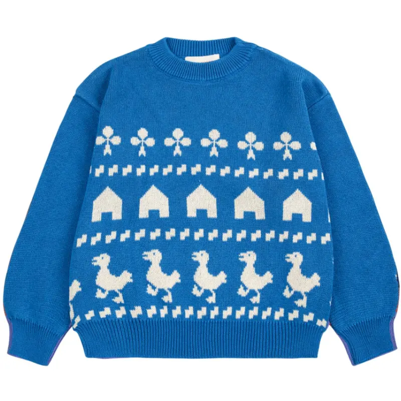 Bobo Choses Blue Farm Jacquard Jumper 1