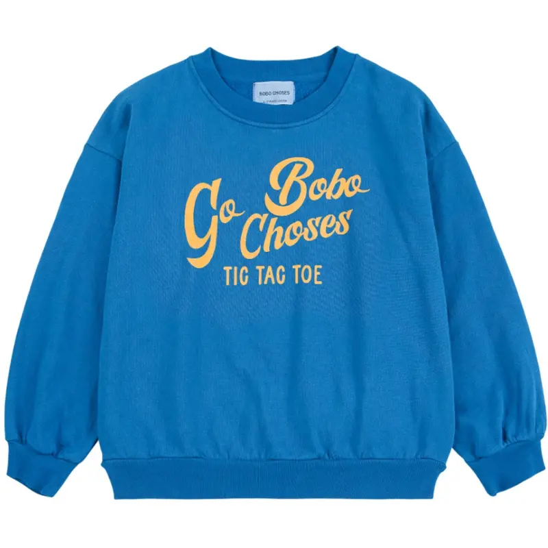 Bobo Choses Blue Go Bobo Sweatshirt 1