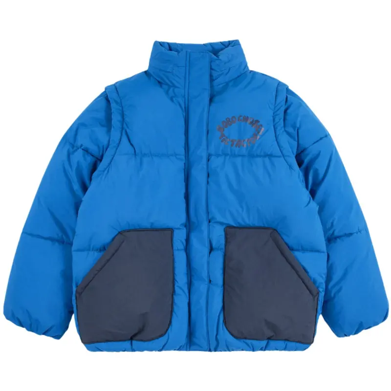 Bobo Choses Blue Tic Tac Toe Padded Anorak 1