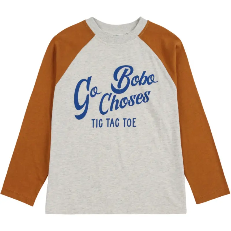 Bobo Choses Brown Go Bobo Ranglan Sleeves T-Shirt 1