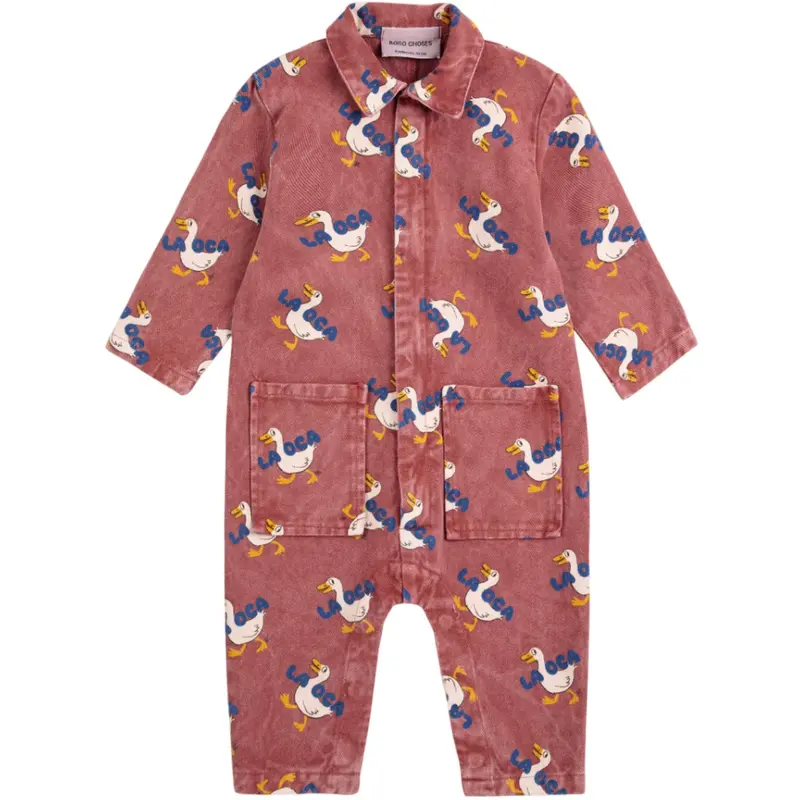 Bobo Choses Brown La Oca All Over Woven Overall 1