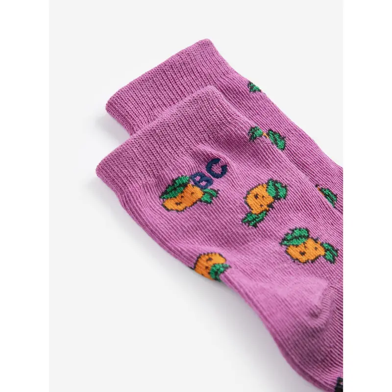 Bobo Choses Fuchsia Tangerine All Over Short Socks 2
