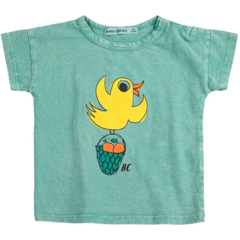 Bobo Choses Green Flying Oranges T-Shirt 1