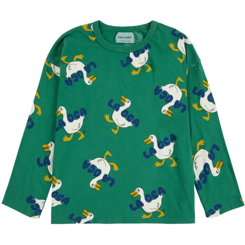 Bobo Choses Green La Oca All Over T-Shirt 1