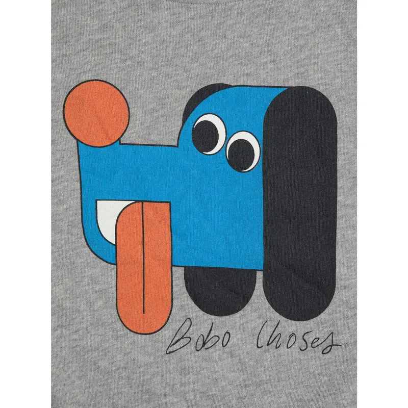 Bobo Choses Heather Grey Doggy Mate Sweatshirt 2