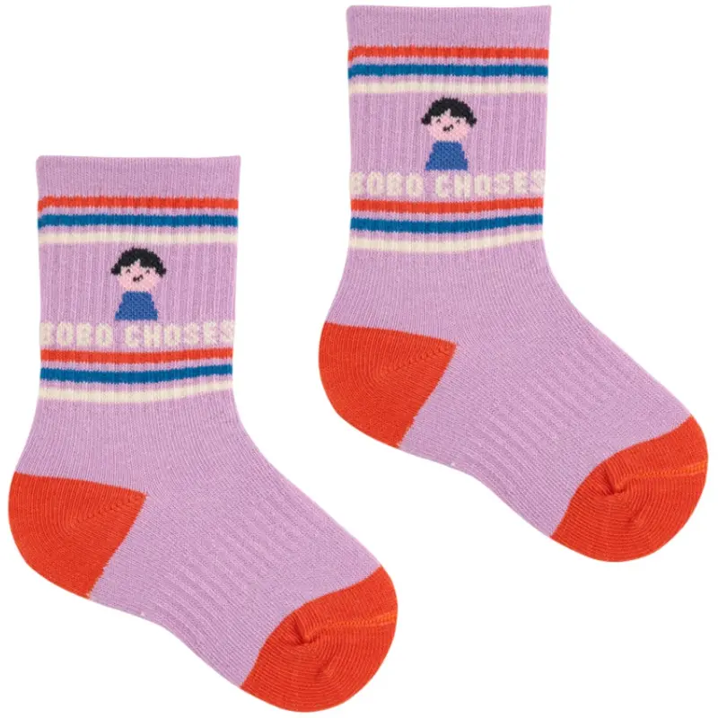 Bobo Choses Lavender Game Pawns Short Socks 1