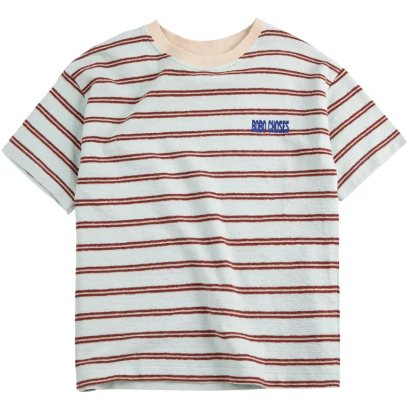 Bobo Choses Light Blue Bobo Choses Stripes T-Shirt 1