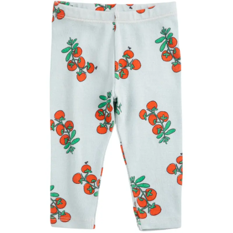 Bobo Choses Light Blue Juicy Tomatoes All Over Leggings 1