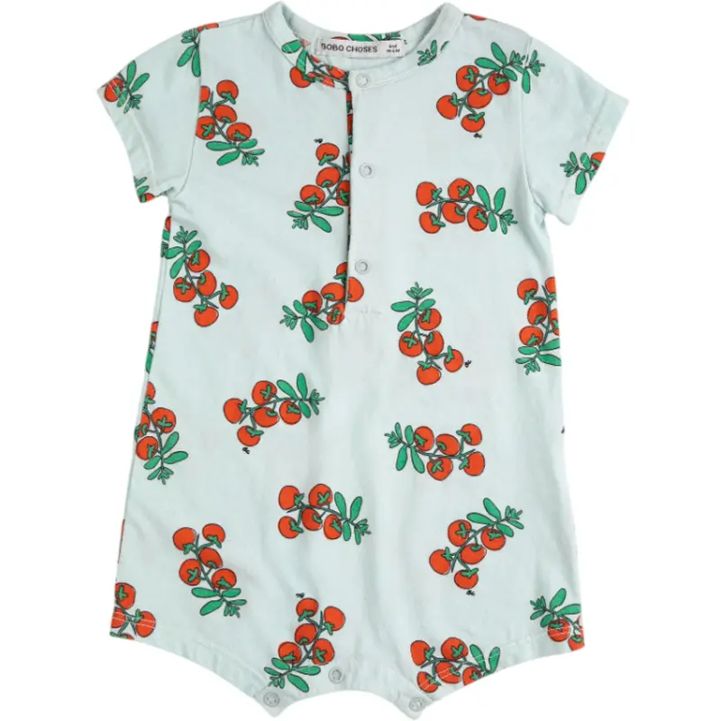 Bobo Choses Light Blue Juicy Tomatoes All Over Playsuit 1
