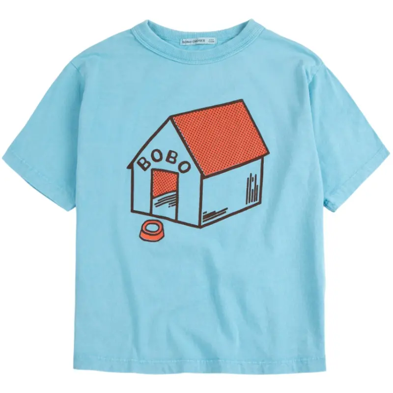 Bobo Choses Light Blue Pickles Is At Home T-Shirt 1