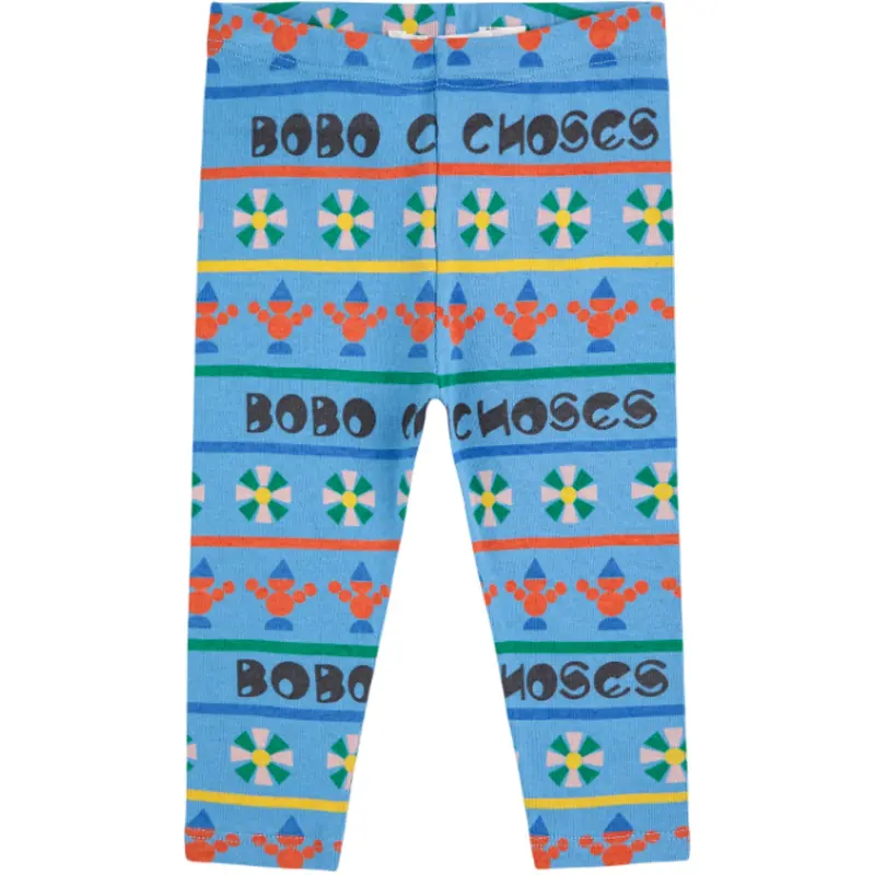 Bobo Choses Light Blue Toys All Over Leggings 1