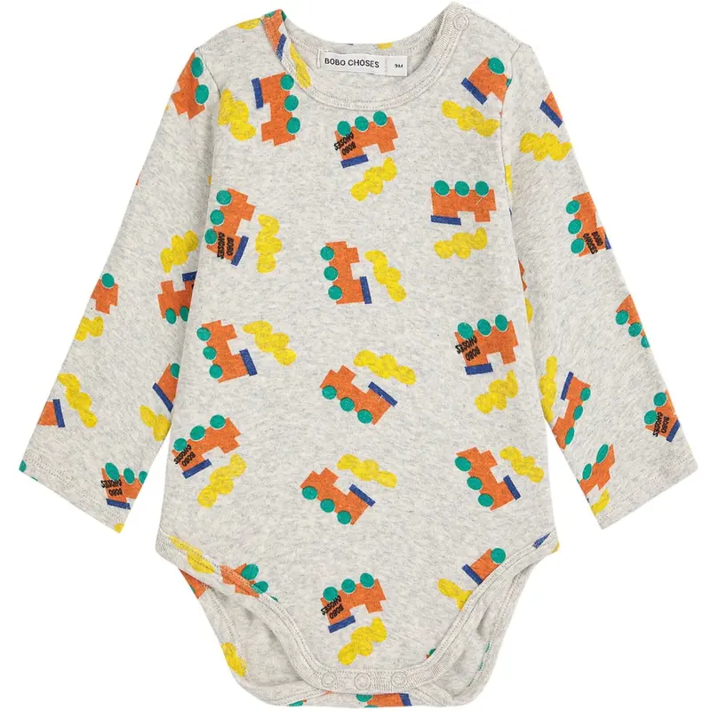 Bobo Choses Light Heather Grey Bobo Choo Choo All Over Body 1
