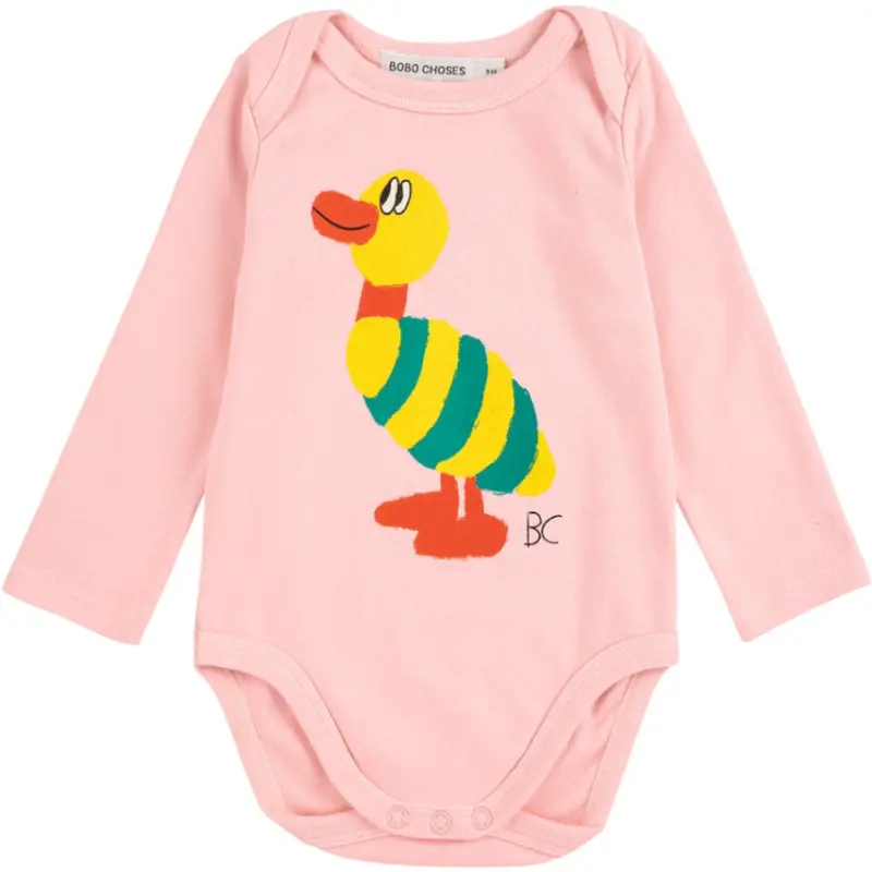 Bobo Choses Light Pink Stripped Duck Body 1