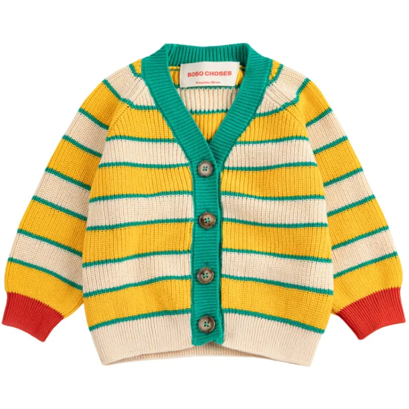 Bobo Choses Multicolor Bc Striped Cardigan 1