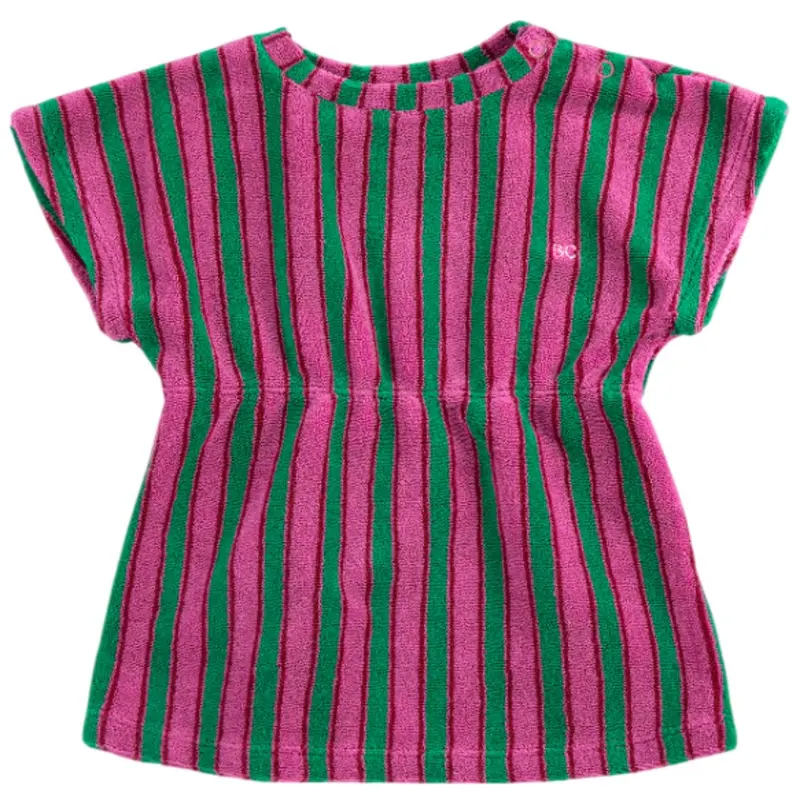 Bobo Choses Multicolor Bobo Choses Striped Terry Cloth Dress 1