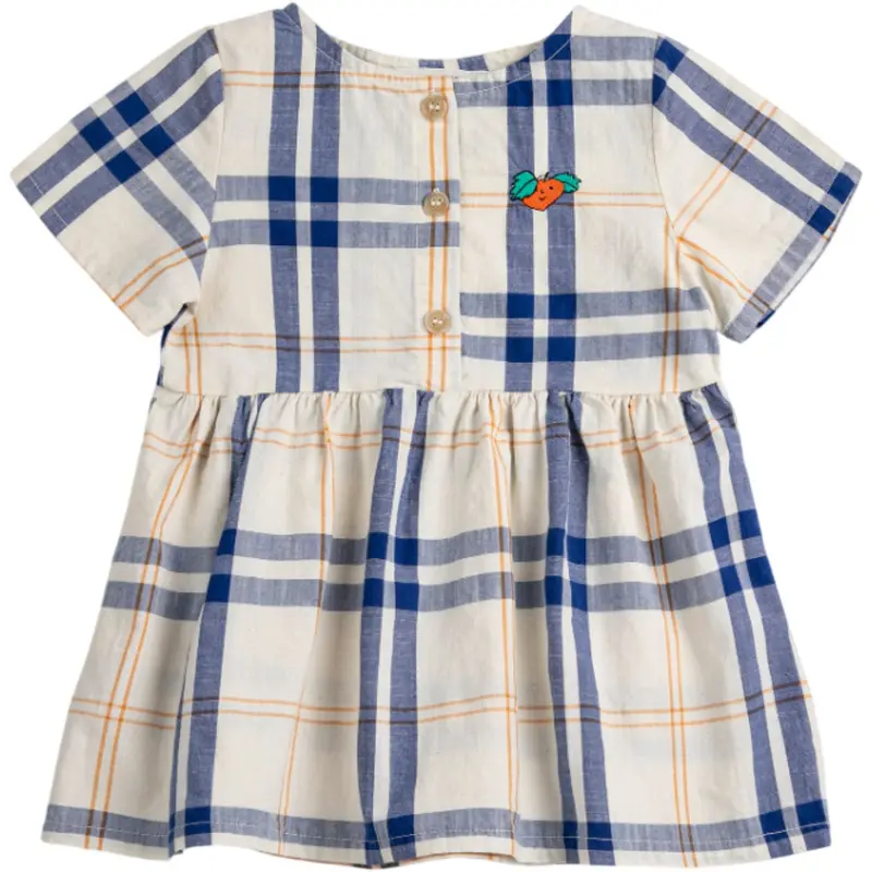 Bobo Choses Multicolor Fun Tartan Woven Dress 1