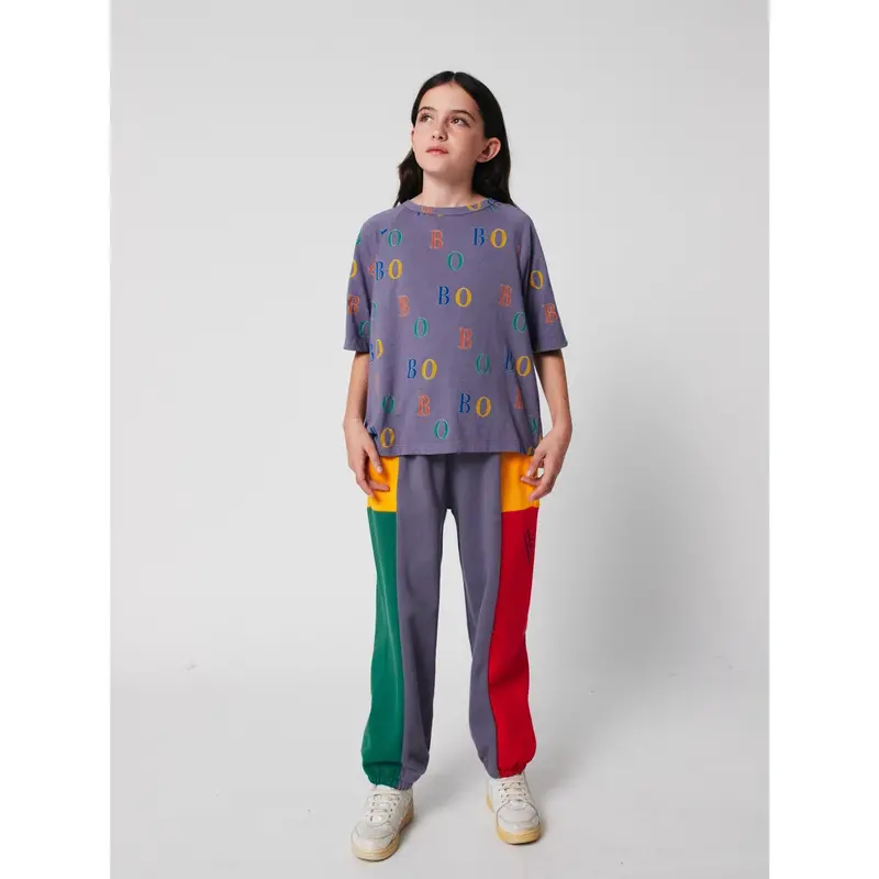 Bobo Choses Navy Blue Multicolor Bobo All Over Ranglan T-Shirt 3