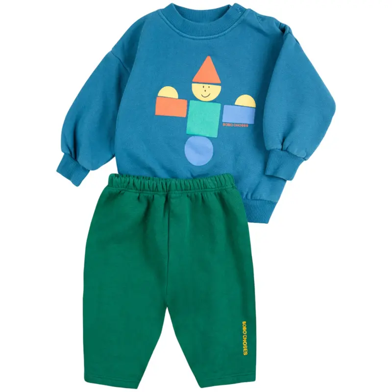 Bobo Choses Navy Blue Wooden Toy Fleece Set 1