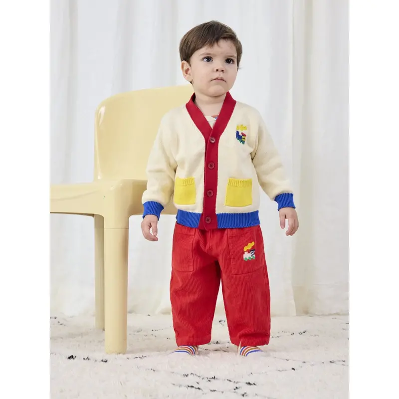 Bobo Choses Offwhite Bobo Choo Choo Color Block Cardigan 2