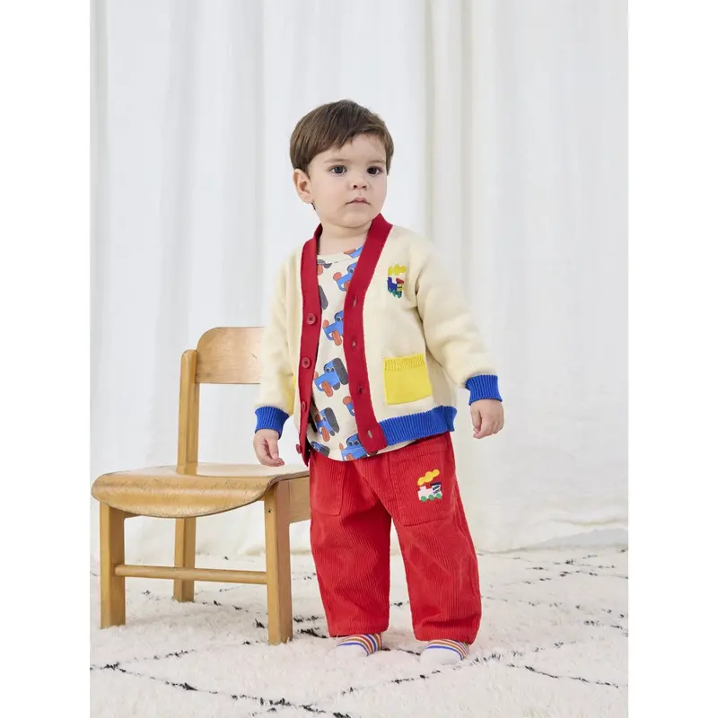 Bobo Choses Offwhite Bobo Choo Choo Color Block Cardigan 3