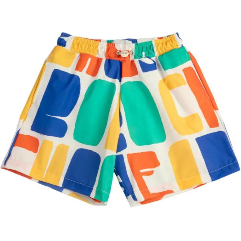 Bobo Choses Offwhite Bobo Choses Color All Over Swim Board Shorts 1