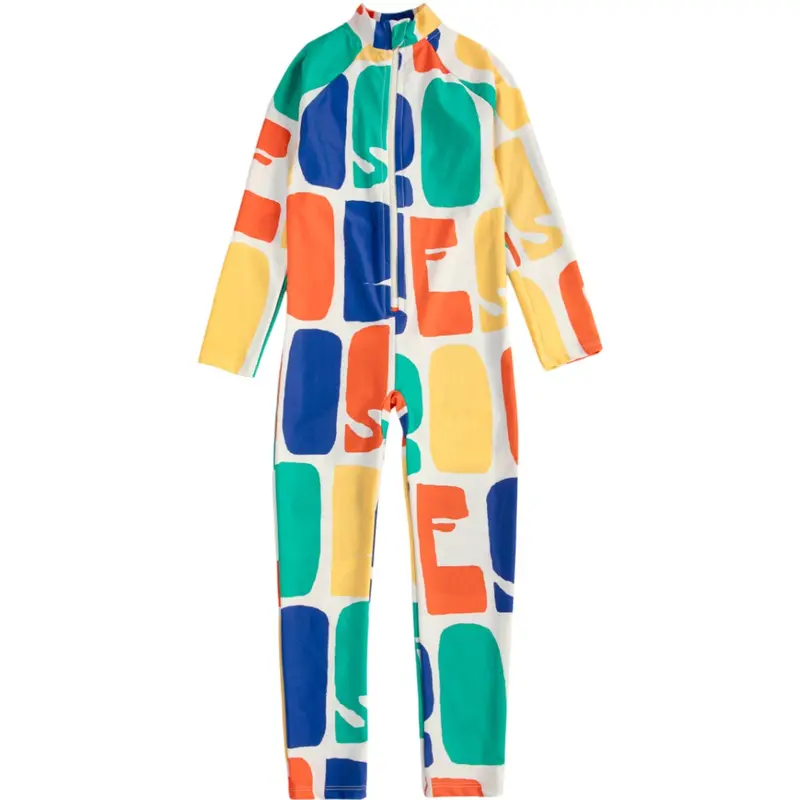 Bobo Choses Offwhite Bobo Choses Color All Over Swim Overall 1
