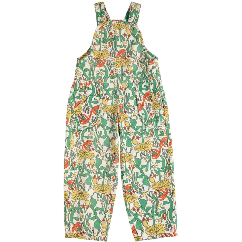 Bobo Choses Offwhite Color Herbalist All Over Woven Dungaree 1
