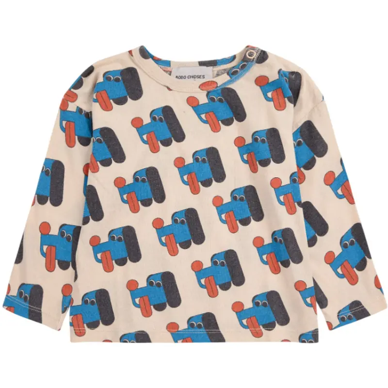 Bobo Choses Offwhite Doggy Mate All Over T-Shirt 1