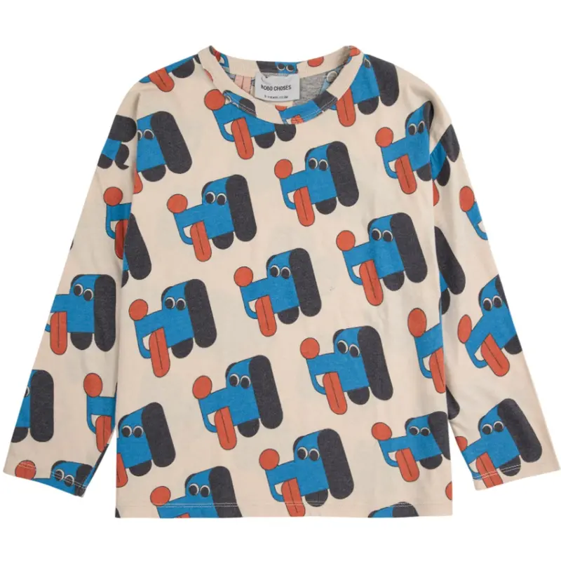 Bobo Choses Offwhite Doggy Mate All Over T-Shirt 1