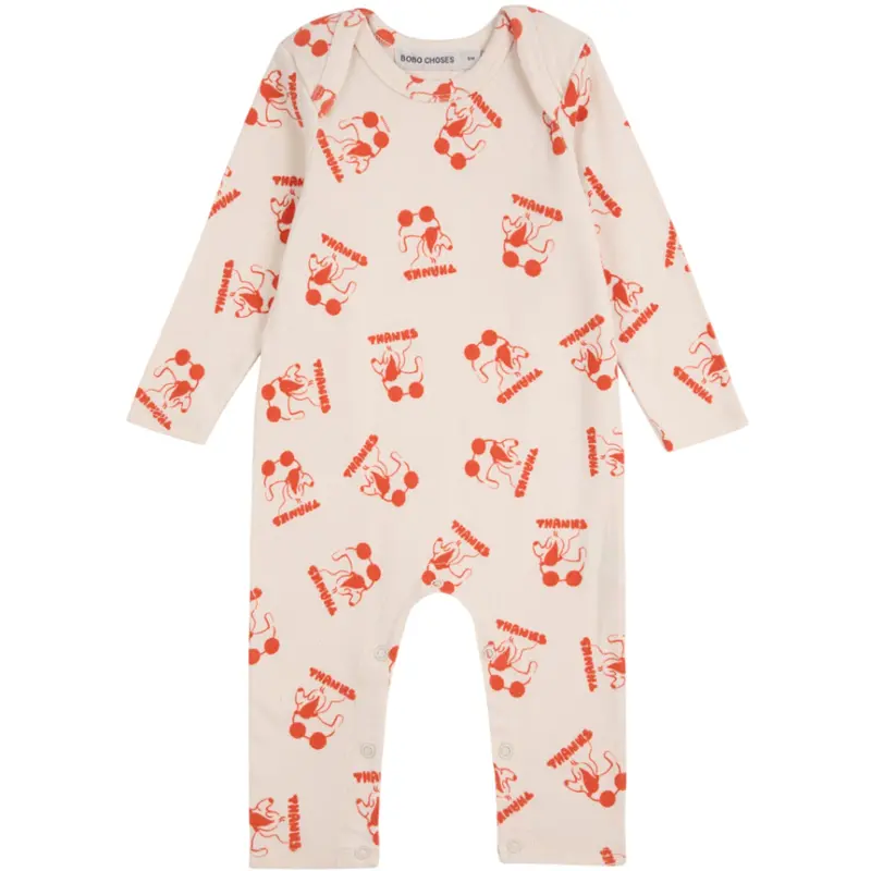 Bobo Choses Offwhite Rolling Dog All Over Overall 1